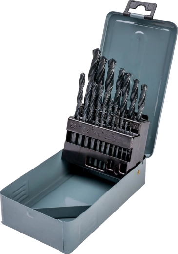 HSS-metallipuuride komplekt 1–10 mm, 19 osa DREL