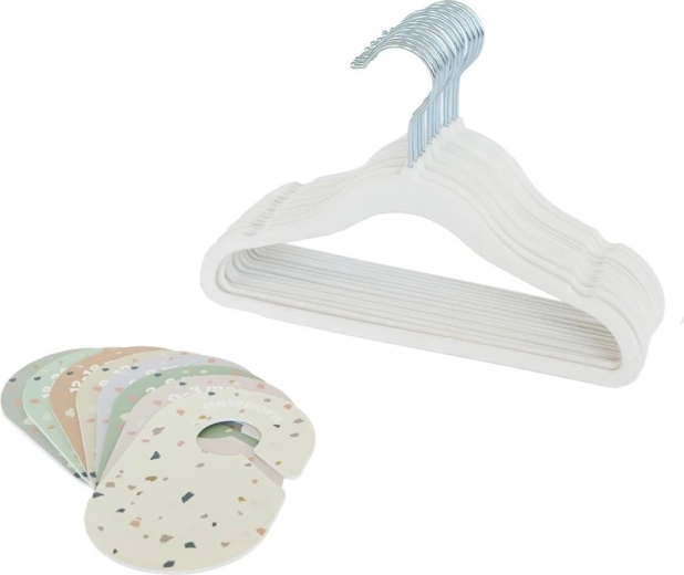 3 Sprouts komplekt: riidepuud ja kapi eraldajad cream/terrazzo