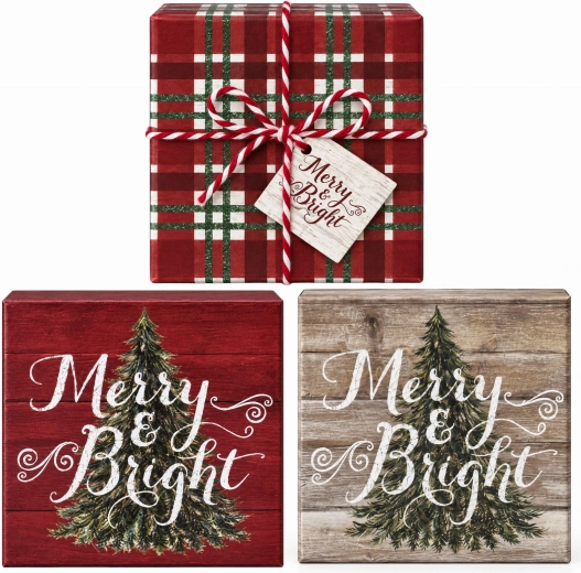 Gift box with Christmas design - 1 piece