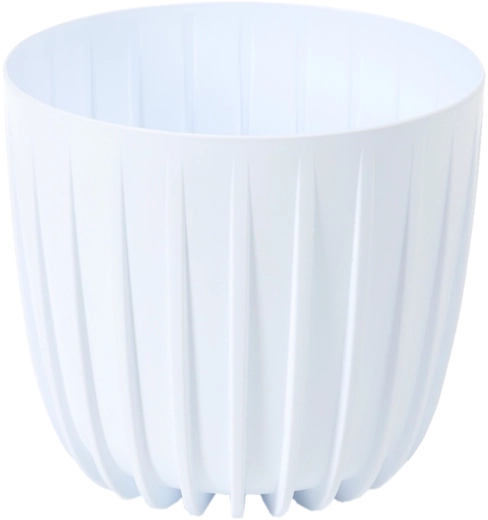 Madal lillepott Mira 24 cm valge