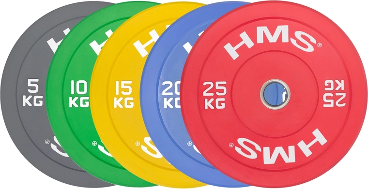 Värviline bumper-ketas HMS 10 kg