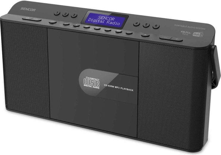 Sencori vertikaalne boombox DAB+, Bluetoothi ja CD-ga