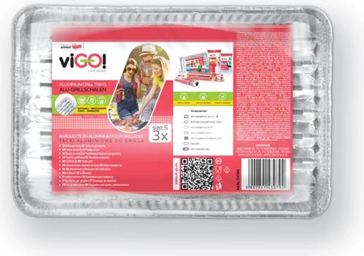 VIGO väikesed grillalused 28 × 22 cm, 3 tk