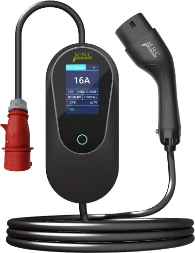 Kaasaskantav elektriauto laadimisjaam EVSE Type 2, 11 kW, 5 m koos kotiga