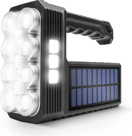 Päikeseenergial töötav COB LED-lamp töövalgusti funktsiooniga
