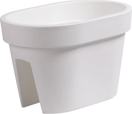 Rõdukäsipuu lillepott Lofly Railing 39,6 cm valge