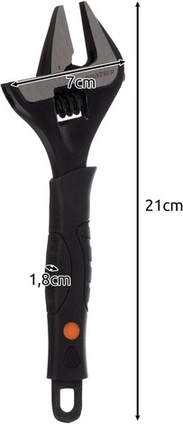 Precise worm-gear adjustment 0–35 mm with scale