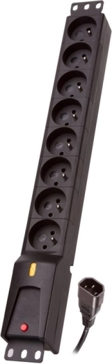 Toitejaotusliist PDU IEC 320, 8 pistikupesa, 3 m