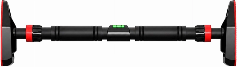 Adjustable doorway pull-up bar with spirit level, load capacity 250 kg