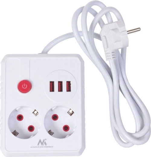Kaks pistikupesa ja kolm USB-porti ühes