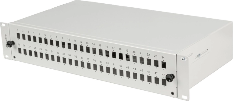 48 numbered positions for optical adapters