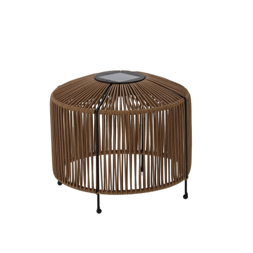Pruun päikeseenergial töötav LED-latern 18 cm