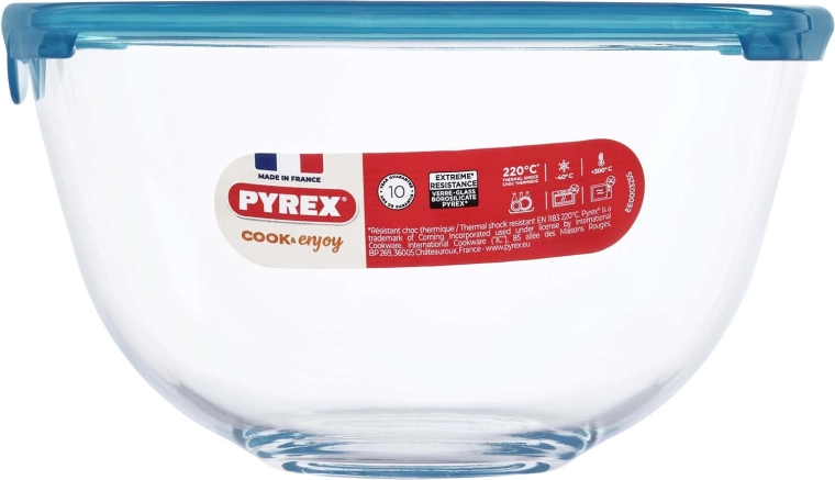 Pyrex Glass Bowl with Lid, 1 l, 17 cm