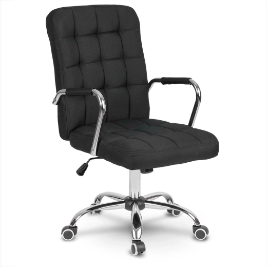 Benton Black Fabric Office Chair