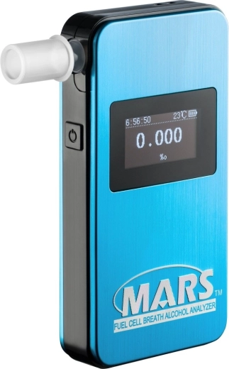 Elektrokeemiline alkoholiteser Alcovisor Mars BT, sinine