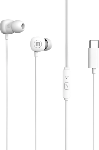 Maxell Square+ USB-C valged kõrvasisesed kõrvaklapid