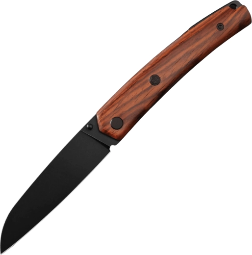 Petrified Fish Patte V6 taskunuga 8,7 cm, Black PVD Stonewash, cocobolo puit