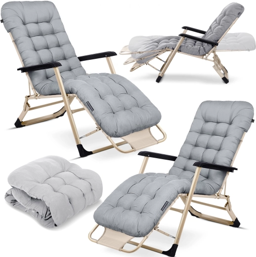 Kokkupandav aiapäevitustool padjaga Sofotel ChillWell, komplekt 2 tk, helehall