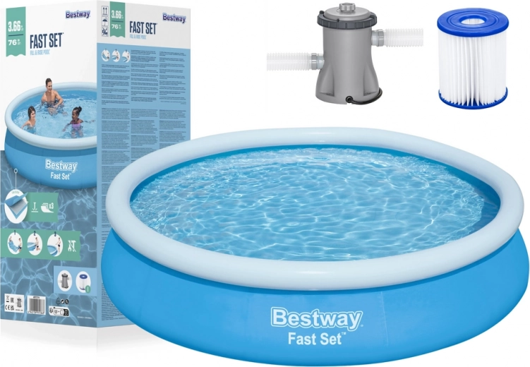 Täispuhutav bassein Bestway Fast Set 366 × 76 cm