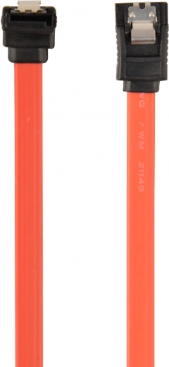 SATA III andmekaabel 30 cm metallist lukustusklambritega, sirge + nurgaga pistik
