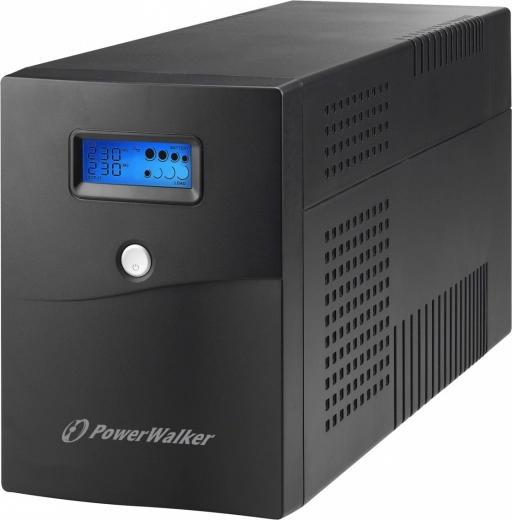 Varutoiteallikas PowerWalker 3000 VA line-interactive LCD-ga, 4× Schuko, RJ11/RJ45 ja USB