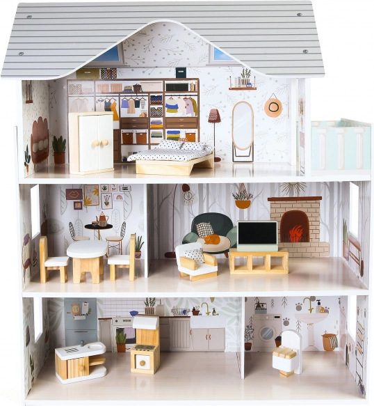 Puidust nukumaja Emma Residence koos mööbliga, ECOTOYS