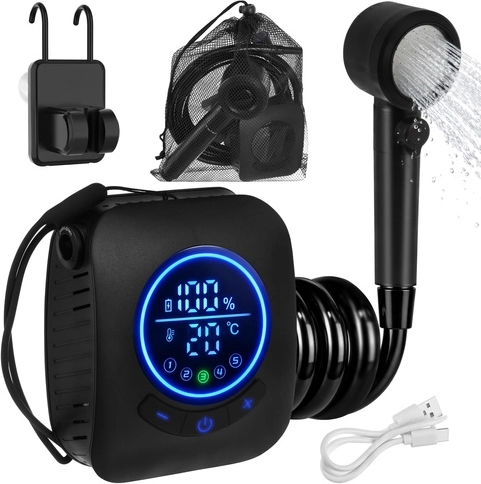 Kaasaskantav TRIZAND IPX8 laagerdusdušš 8000 mAh aku, pumba ja LED-ekraaniga, USB
