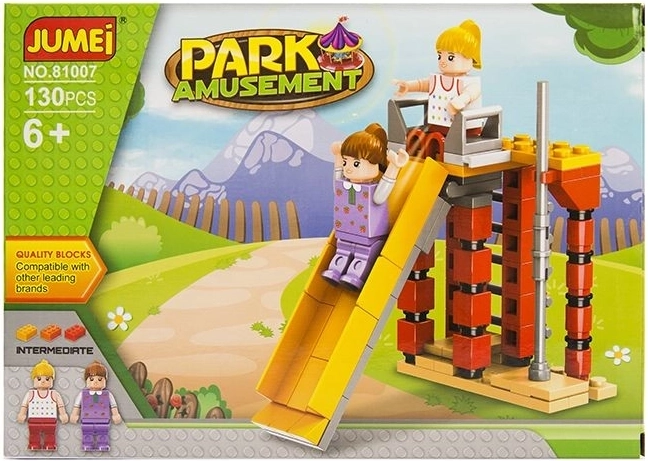 Jumei ehitusklotside komplekt lõbustuspark 130 osaga (25 × 18 cm) - 1 tk
