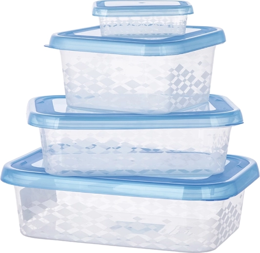 Ruutujas toidukarp Blue Box 0,8 l