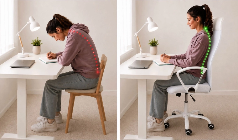 Ergonoomiline tugi ja parem kehahoiak