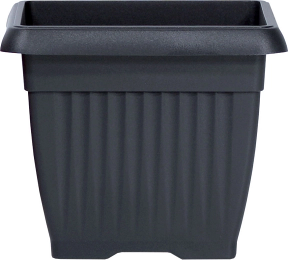 Ruudukujuline lillepott Terra 19 cm antratsiit