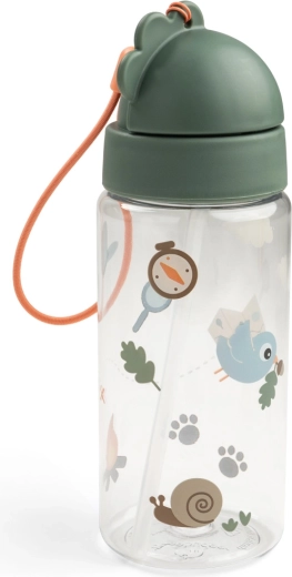 Done by Deer joogitila kõrrega Tiny trails roheline 350 ml