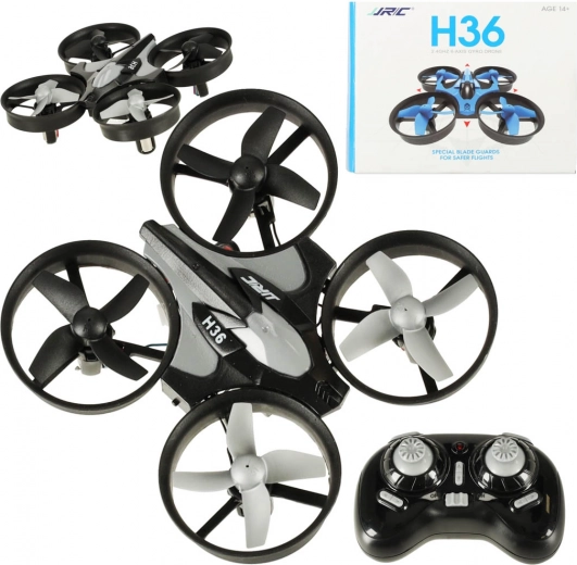 Mini droon JJRC H36 2.4GHz 4CH 6-teljelise stabiliseerimisega – must