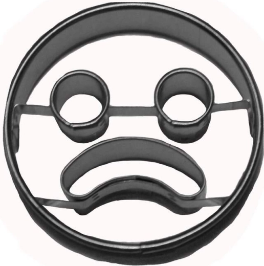 Culinaria cookie cutter for sweets – sad smiley 5 cm