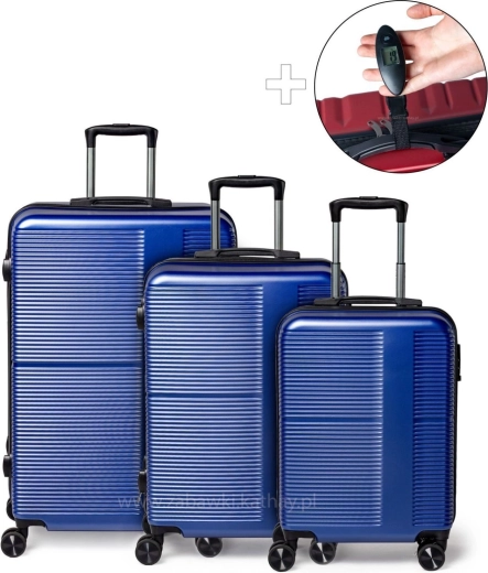 XXL reisikohvrite komplekt 3in1 (ABS+PC) koodlukuga + reisikaal tasuta