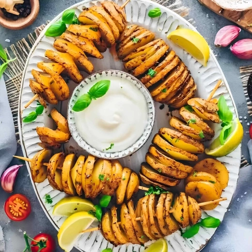 Tornado potatoes on a skewer – a plate effect in no time