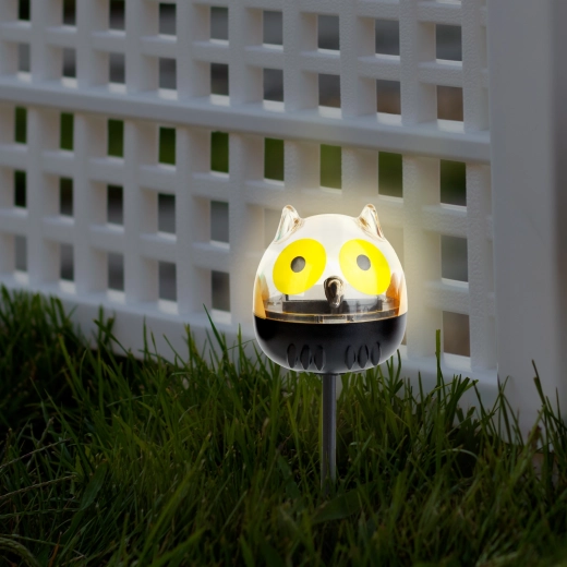 Külma valge valgusega öökulli kujuline päikeseenergial töötav LED-lamp – 1 tk
