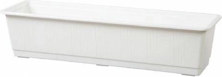 Plastist lillekast 50 cm, valge