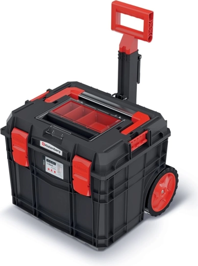 Ratastel tööriistakohver C Block Alu Log 45 × 38 × 38,8 cm – must