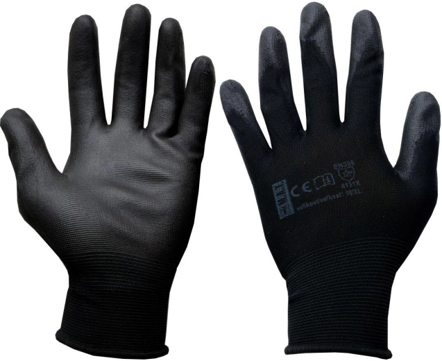 Kaitsekindad PURE BLACK PU, suurus 10 (XL)