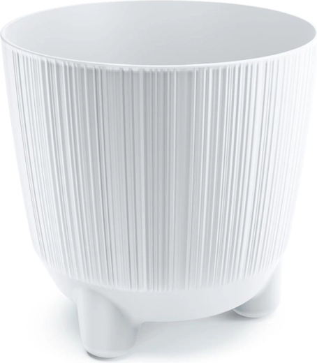 Jalgadega lillepott Ryfo N 19,5 cm, valge