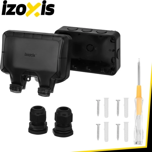 Izoxis IP66 topelt välipistikupesa 230–250 V 16 A kattega