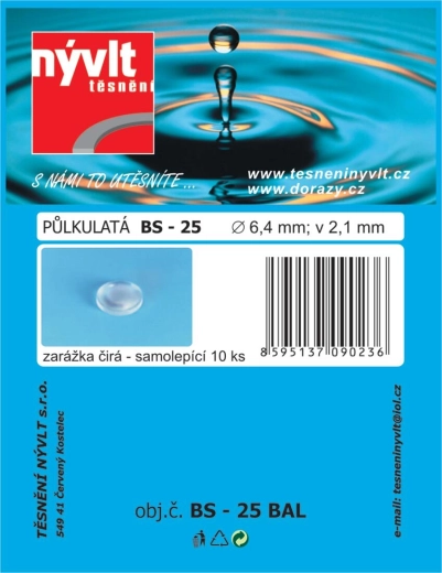 Isekleepuvad läbipaistvad poolümarad põrkestopperid 6,4 × 2,1 mm, komplekt 10 tk