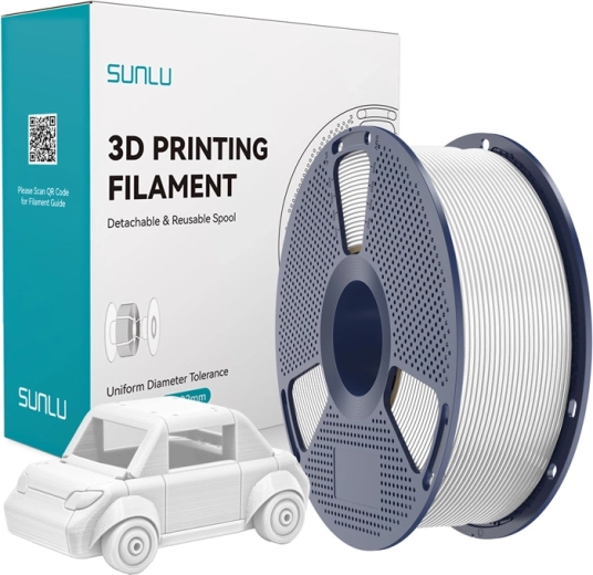 PETG-filament Sunlu – Valge