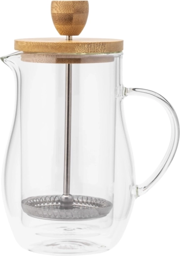 Klaasist prantsuse press bambuskaanega 400 ml