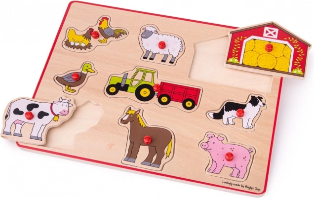 Sisseasetatav pusle Talumaja Bigjigs Toys