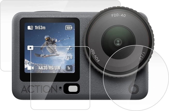 Puluz karastatud klaasi komplekt DJI Osmo Action 6-le (3 tk)