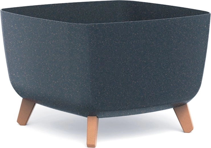 Lillepott Gracia Square Eco Wood 39 × 39 cm antratsiit