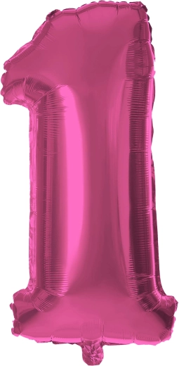Fooliumõhupall TORO number 1, 30 cm – Roosa