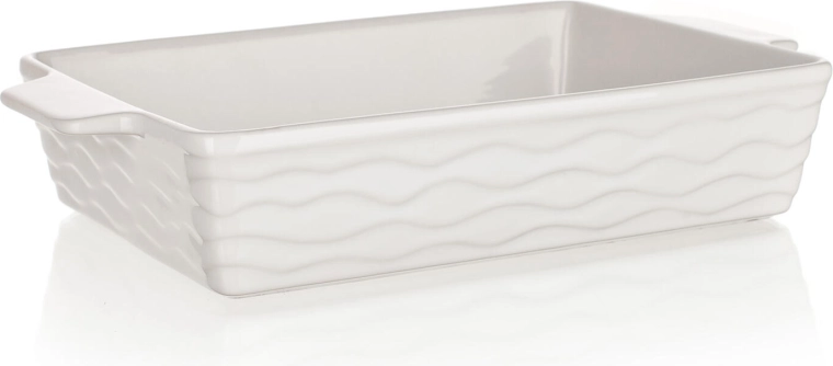 Keraamiline ristkülikukujuline ahjuvorm 33 × 21 cm CULINARIA valge